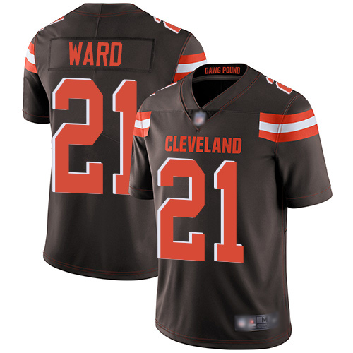 Cleveland Browns Denzel Ward Men Brown Limited Jersey #21 NFL Football Home Vapor Untouchable->cleveland browns->NFL Jersey